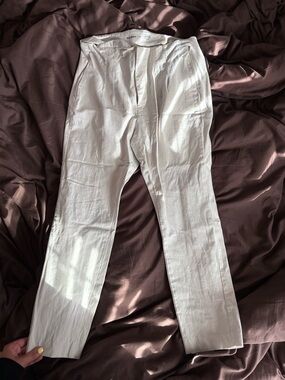 Theory Light Cream Women's Chinos - Tailored Straight Leg